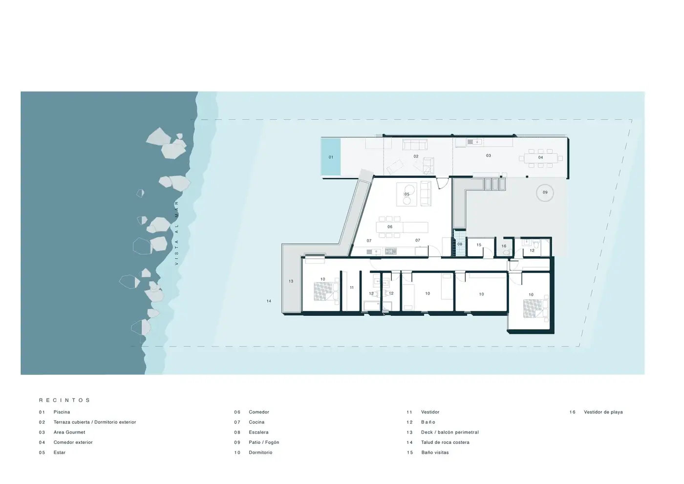 Casa de descanso en Cahuil — planta