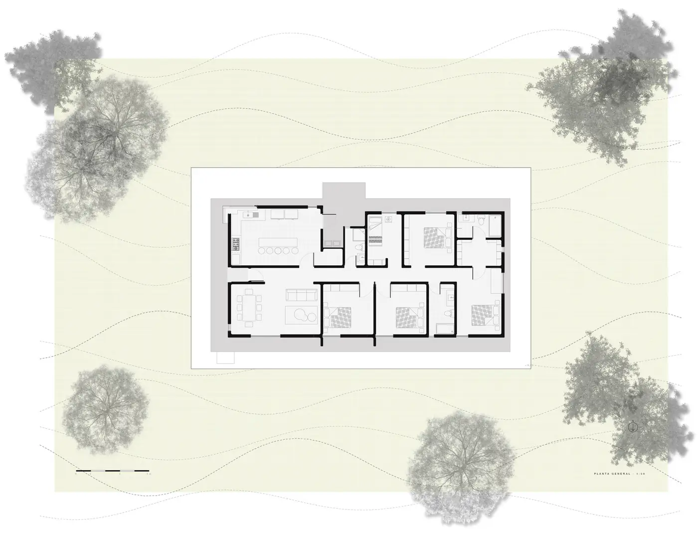 Casa María Pinto — planta general