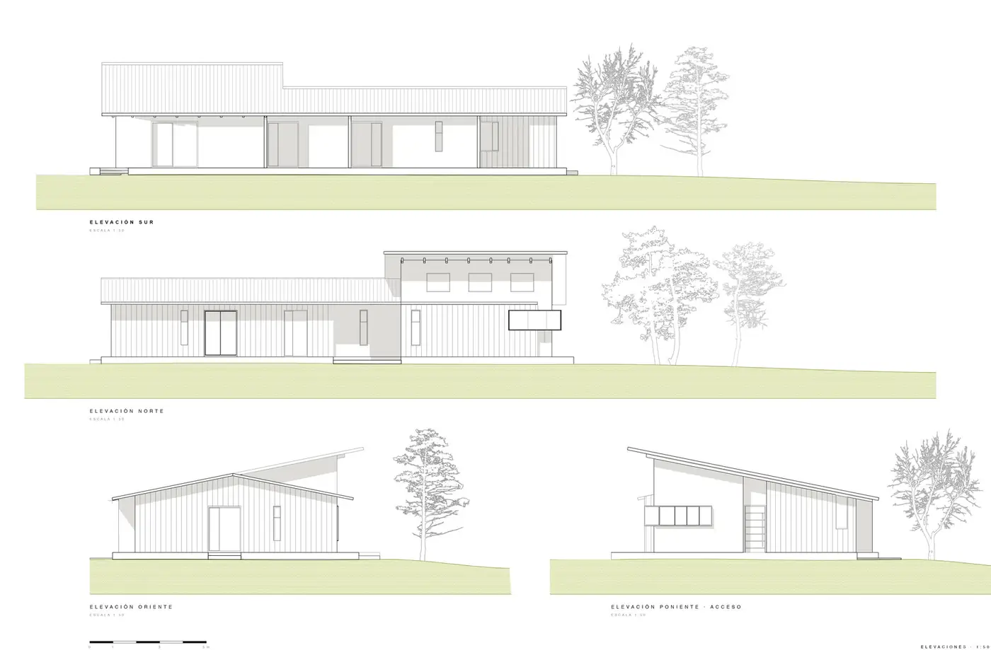 Casa María Pinto — elevaciones