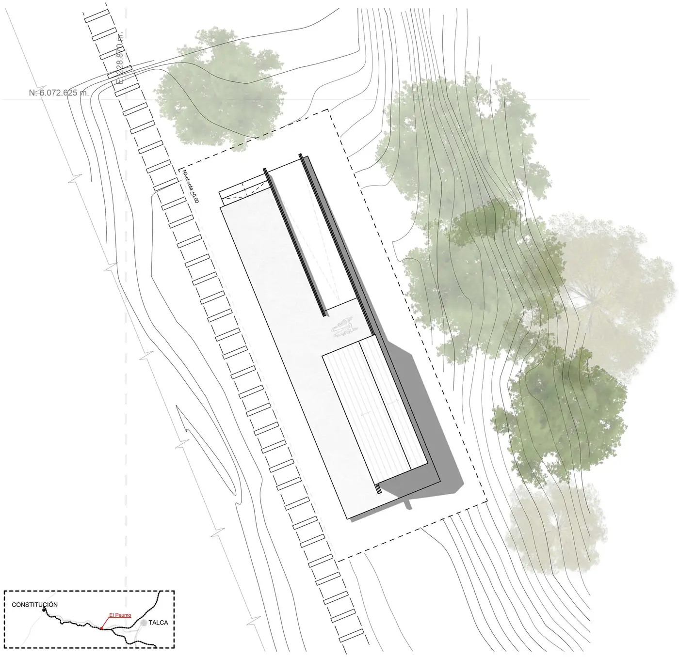 Ramal — planta de ubicación y emplazamiento del parador